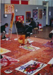 painting group with life music in "het voorbeeld" Amsterdam 2004 